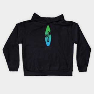 Surfboard with palm logo Kids Hoodie